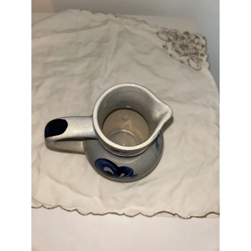 German Salt Glazed Stoneware Pitcher 0.5L Bettenhausen Burgerhaus Blue Grey Jug